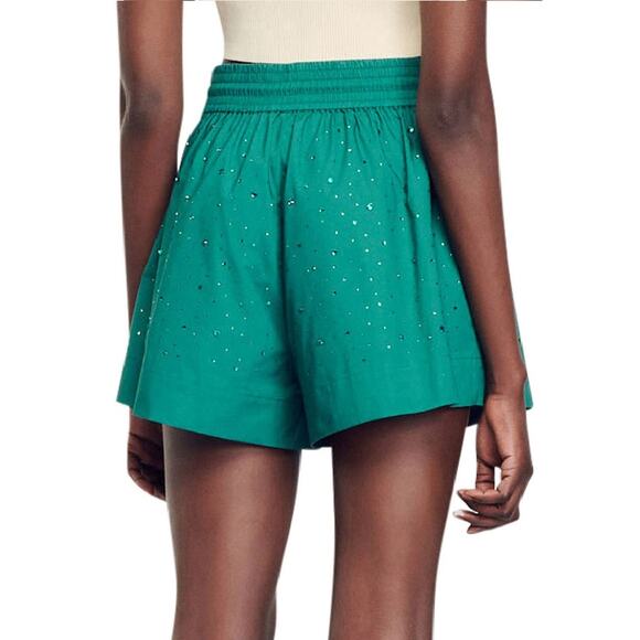 Sandro Paris Green Telaviv Shorts Size 42 | XL - Picture 2 of 12